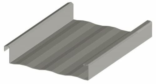 A&S SuperLok 2-inch tall vertical leg mechanical standing seam profile. MBCI SuperLok panel designed for extreme wind-uplift resistance. Image courtesy of www.MBCI.com.