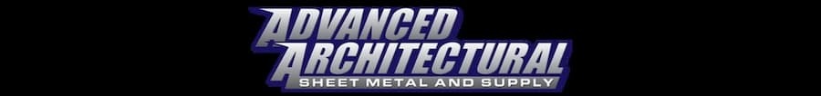 Advanced Architectural Sheet Metal & Supply branding for custom architectural sheet metal and roofing solutions. Image courtesy of www.AdvArchSM.com