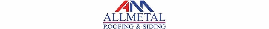 Corporate logo for AllMetal Roofing and Siding, a premier manufacturer of American steel roofing and siding systems; image courtesy of www.AllMetalRoofing.com.