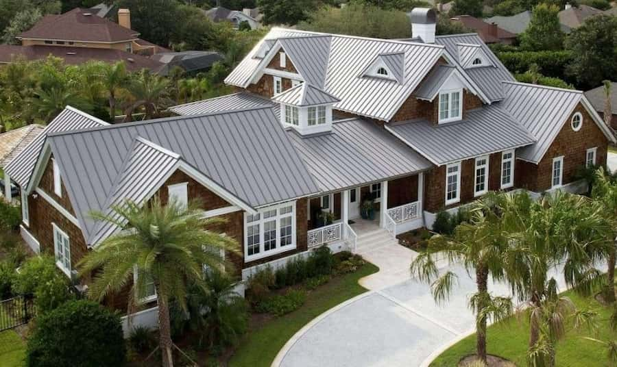 AMS standing seam roof on house. Image courtesy of www.AMS-WA.com.