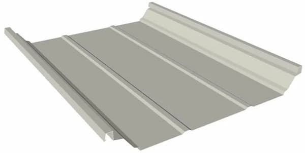 Profile view of Apec Metal Express TS324 mechanical trapezoidal standing seam panel. Image courtesy of www.ApecMetalExpress.com
