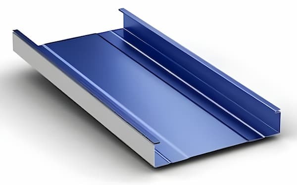 McElroy Metal 238T symmetrical standing seam panel featuring a 2.375-inch rib height for industrial and commercial retrofits. Image courtesy of www.McElroyMetal.com.