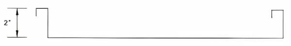 ASP ML-200 2-inch heavy-duty mechanical lock panel View of the ML-200 2-inch high mechanical seam profile for structural commercial projects. Image courtesy of www.aspmetals.com.