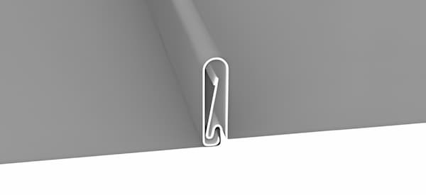 ATAS International, Inc Dutch Seam Snaplock panel. Image courtesy of www.ATAS.com.  ATAS International, Inc Dutch Seam Snaplock panel. Image courtesy of www.ATAS.com.