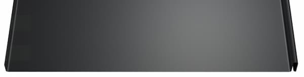 B&M Metals 1-inch Nailstrip snap-lock standing-seam panel; image courtesy of www.BMMetalRoofing.com. Profile view of the B&M Metals 1-inch Nailstrip panel featuring an integrated fastening flange for streamlined direct-deck installation; image courtesy of www.BMMetalRoofing.com.