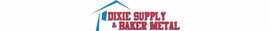 Corporate logo for Baker Metal Works, a leading manufacturer of American steel roofing and siding with seven locations across Florida and Alabama; image courtesy of www.BakerMetalWorks.com.