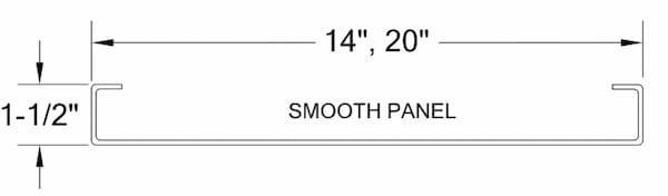 B&B Sheet Metal Batten Seam panel profile. Image courtesy of www.BBSheetMetal.com.