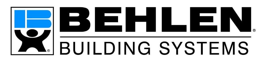 Behlen standing seam panels logo. Image courtesy of www.behlenmfg.com