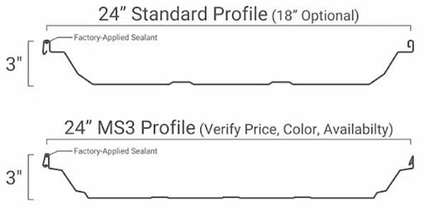 BRS Central-Loc standing seam profile. Image courtesy of www.BRSSupply.us.