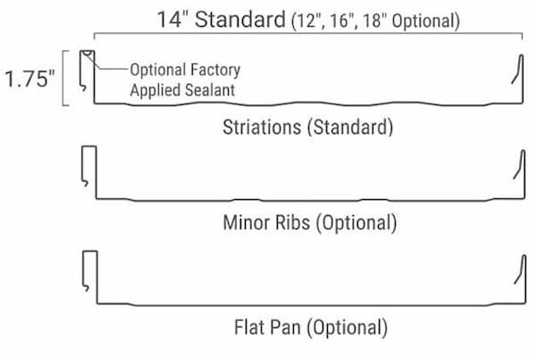 BRS Snap Seam panel profile. Image courtesy of www.BRSSupply.us.