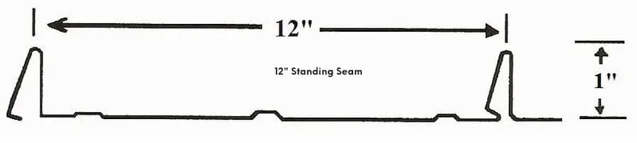 Bruce & Dana 12" standing seam snaplock profile. Image courtesy of www.BruceandDanaInc.com