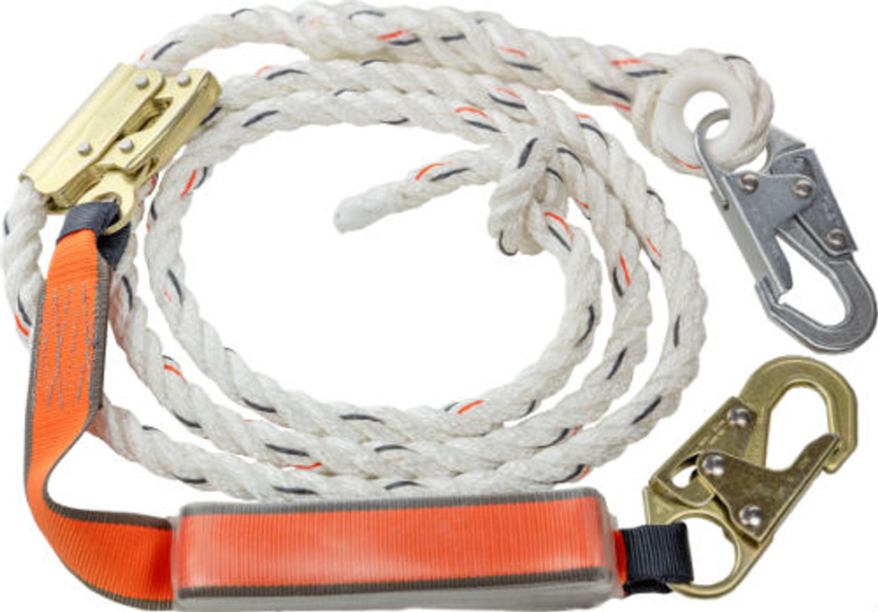 Malta Dynamics C7050 vertical lifeline with rope grab and shock absorber.