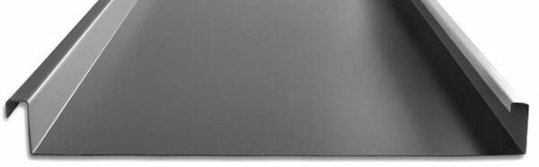 Technical view of the Champion Metal MS-200 mechanical seam profile for low-slope roofing. Image courtesy of www.TaylorMetal.com.