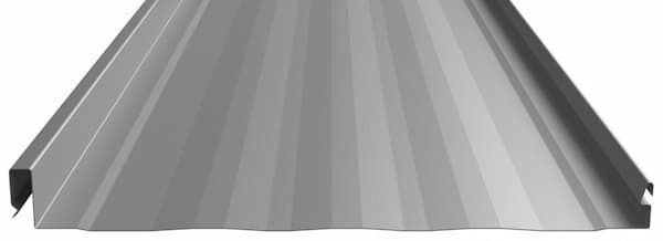 A view of the SL-15 snaplock profile showing the 15-inch width and 1.5-inch seam height. Image courtesy of www.TaylorMetal.com.