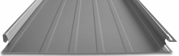 The StreamLine 26-gauge steel panel featuring ArmorTech paint and a no-siphon dry lock seam. Image courtesy of www.TaylorMetal.com.