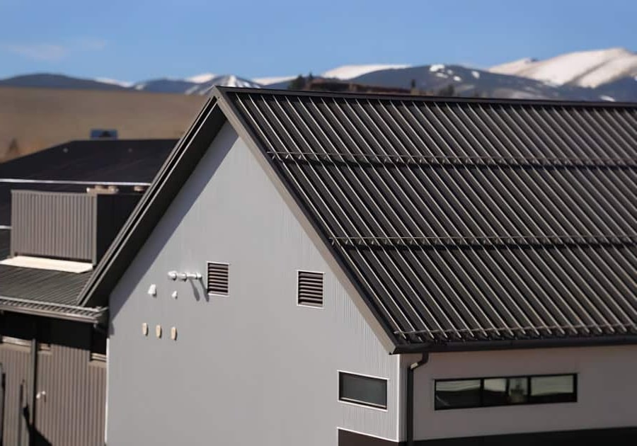 Chief Buildings standing seam panels installed on a roof. Image courtesy of www.chiefbuildings.com 