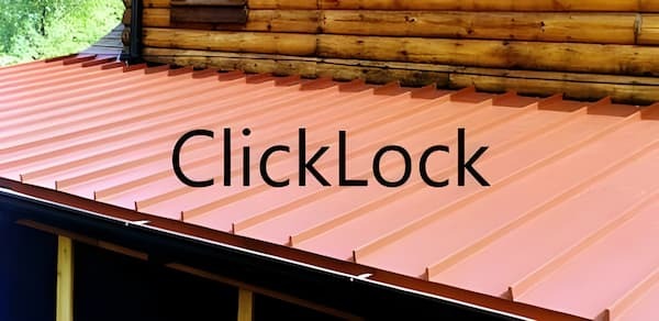 Classic Metal Roofing Systems ClickLock panel. Image courtesy of www.ClassicMetalRoofingSystems.com. Classic Metal Roofing Systems ClickLock panel. Image courtesy of www.ClassicMetalRoofingSystems.com.