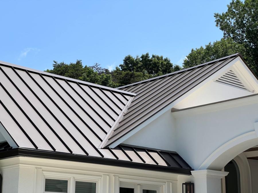 CMP standing seam roof system on a house. Image courtesy of www.cmpmetalsystems.com.