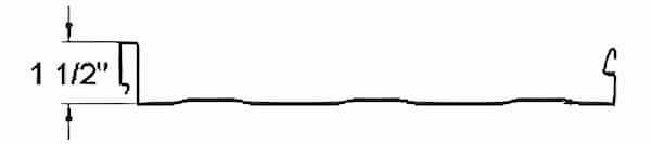 Profile view of CTMRS ShurLoc 550 high-performance snaplock standing seam. ShurLoc 550 High-wind resistant snaplock system with a continuous locking seam. Image courtesy of www.ctmrs.com.