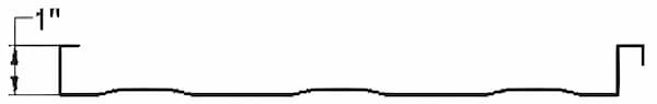 CTMRS SpanLoc 100 1-inch tall mechanical lock standing seam profile. CTMRS SpanLoc 100 Traditional thin-rib mechanical seam available in curved and tapered versions. Image courtesy of www.ctmrs.com.