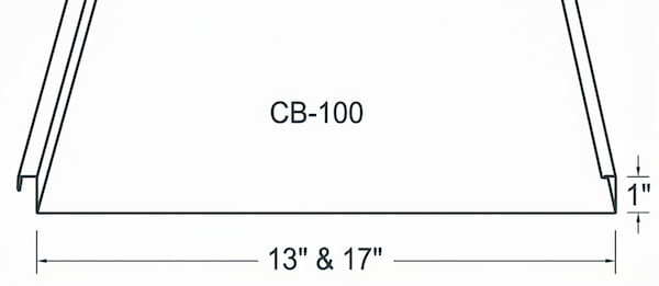 The CB-100 features a classic 1-inch mechanical seam, providing a traditional architectural profile for residential and light-commercial projects. Courtesy of www.CustomBiltMetals.com.