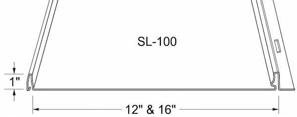 The SL-100 is a 1-inch nailstrip profile engineered for fast installation and sleek, modern residential designs. Courtesy of www.CustomBiltMetals.com.