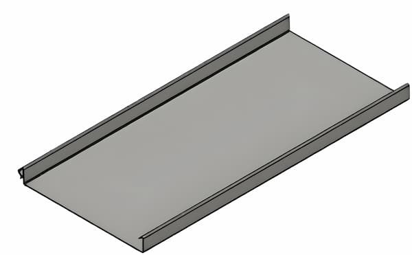 Dallas Metal Products DMP 150 Batten Cap bold standing seam architectural panel; image courtesy of www.DallasMetalProducts.com. Technical profile of the DMP 150 Batten Cap panel showcasing the commanding 1.5-inch seam height for Texas storefronts and residences; image courtesy of www.DallasMetalProducts.com.