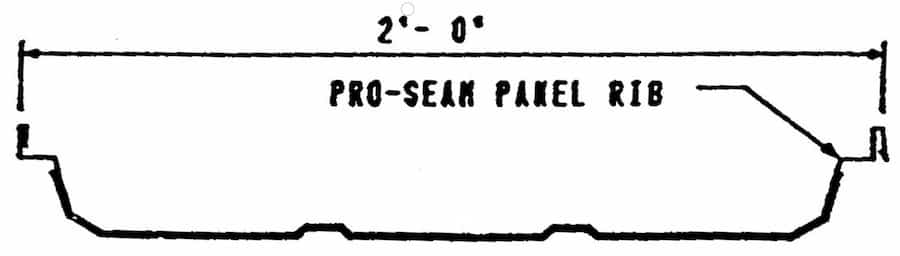 Dean Steel Buildings Pro Seam profile. Image courtesy of www.DeanSteelBuildings.com.