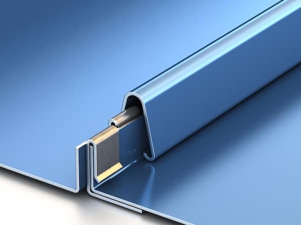 Drexel Metals Cap Seam standing seam panel. Image courtesy of www.DrexMet.com.