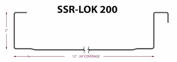 Encore Steel Buildings SSR-Lok 200 panel. Image courtesy of www.EncoreSteelBuildings.com.