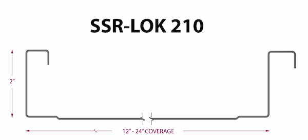 Encore Steel Buildings SSR-Lok 210 panel. Image courtesy of www.EncoreSteelBuildings.com.