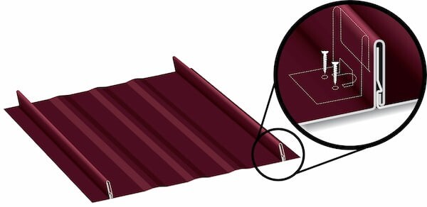 Side profile of the 1.5-inch Everlast Metals ASL-150 snaplock architectural panel. Structural profile of the Everlast Metals ASL-150 snaplock system. Image courtesy of www.EverlastMetals.com.
