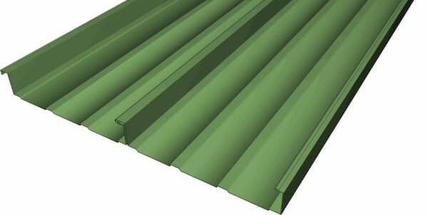 Flexospan FSS-316 straight-rib standing seam roof panel featuring 3-inch tall seam and 16-inch coverage for commercial projects. Image courtesy of www.FlexoSpan.com. Flexospan FSS-316 straight-rib standing seam roof panel featuring 3-inch tall seam and 16-inch coverage for commercial projects. Image courtesy of www.FlexoSpan.com.