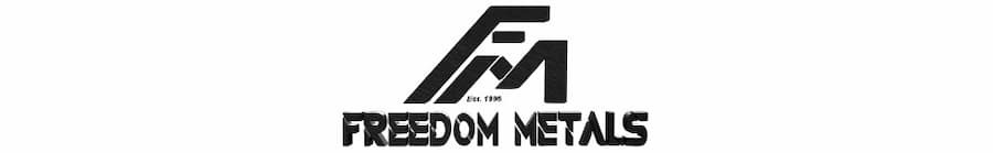 Corporate logo for Freedom Metal, a regional leader in metal roofing and siding serving Pennsylvania, West Virginia, and New Jersey; image courtesy of www.FreedomMetal.com.