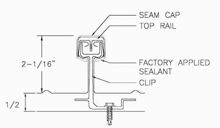 The Garland Company R-Mer Shield dimensioned image. Image courtesy of www.GarlandCo.com.