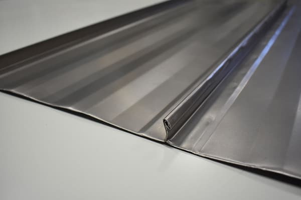 Profile view of the low-profile GNMC 1-inch Mechanical Lock metal roof panel for residential and commercial projects; image courtesy of www.GNMCUSA.com.