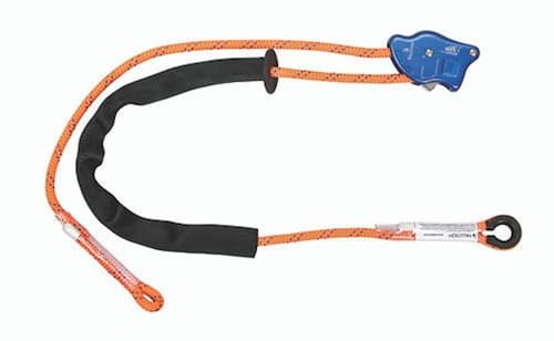 Falltech rope lanyard for fall protection.