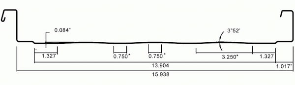 Inland Buildings VS-216 panel profile. Image courtesy of www.InlandBuildings.com. 