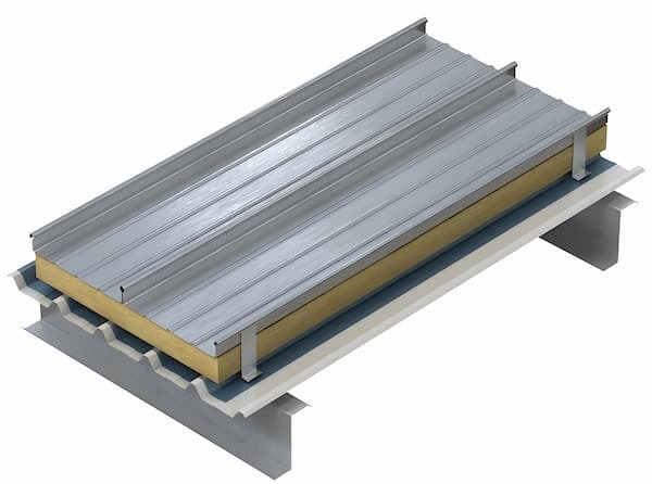 Kingspan KingZip standing seam roof system. Image courtesy of www.Kingspan.com.