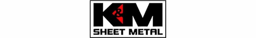 Official K&M Sheet Metal company branding and logo for architectural roofing and custom metal fabrication. Image courtesy of www.KMSheetMetal.com