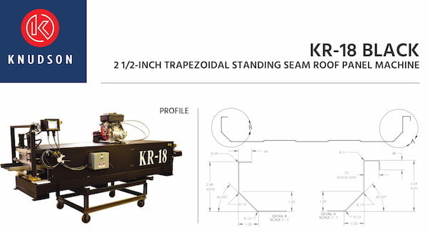 Knudson KR-18 roof panel. Image courtesy of www.Knudsonmfg.com.