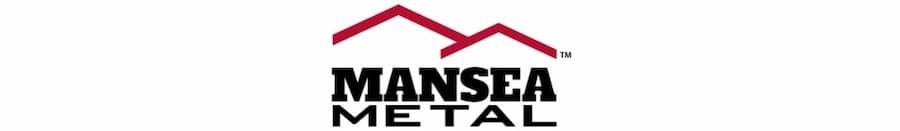 Corporate logo for Mansea Metal, a premier Midwest manufacturer of American-made metal roofing and post-frame building solutions; image courtesy of www.ManseaMetal.com.