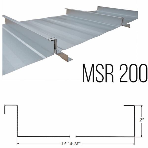 MSR 200 panel profile designed for low-pitch commercial and residential applications. Image courtesy of www.MasterSteelRoofing.com