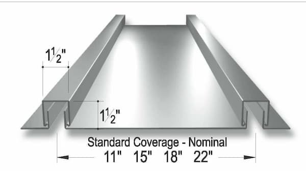 Merchant & Evans B1515R standing seam profile. Image courtesy of www.ZipRib.com.