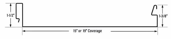Profile view of the 155SLAllSeam panel showcasing the 1.5-inch snap-lock seam and concealed clip system; image courtesy of www.MetalAlliance.com.