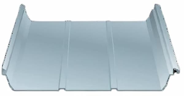 Technical profile of the Miller Buildings Double-Lok 3-inch mechanically seamed panel. Image courtesy of www.MillerBldgs.com.