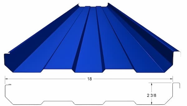 NS-18 Mechanical Standing Seam Panel by North Star Metals - Structural 24 Gauge Steel. Image courtesy of www.NorthStarMetals.com.