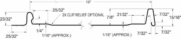 Overholt standing seam nailstrip panel profile