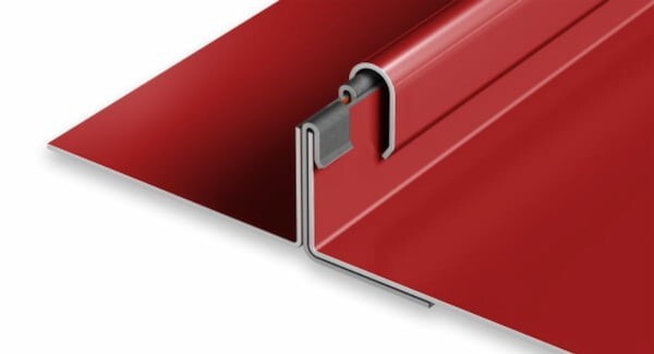 Pac-Clad Peterson High Snap-On standing seam roof panel. Image courtesy of www.Pac-Clad.com. Pac-Clad Peterson High Snap-On standing seam roof panel. Image courtesy of www.Pac-Clad.com.
