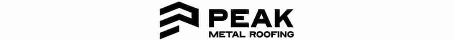 Corporate logo for Peak Metal Roofing, a family-owned manufacturer of custom steel panels and standing seam systems based in Hancock, Michigan; image courtesy of www.PeakMetalRoofing.com.